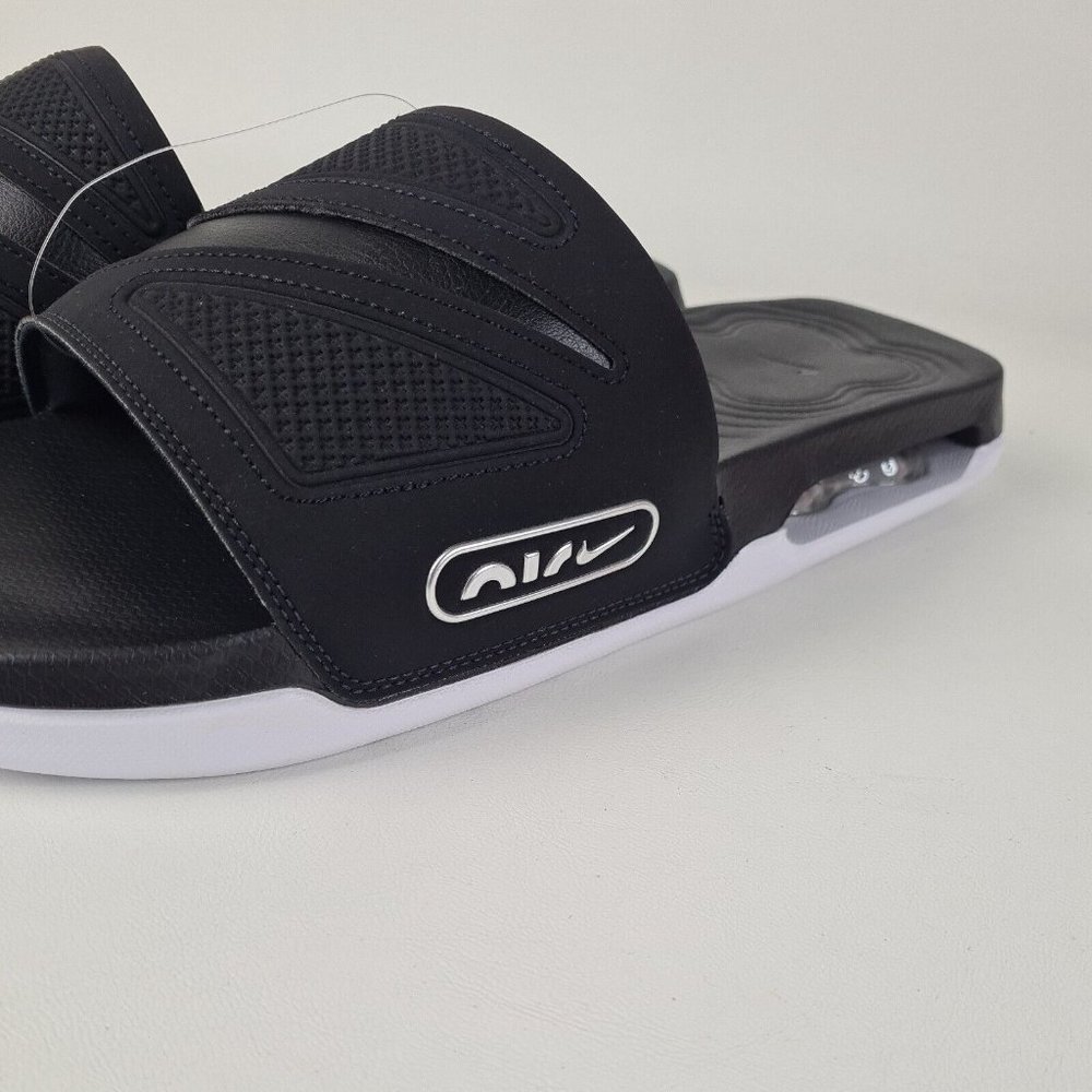 Nike Air Max Cirro Slides Black Metallic Silver Fashion  Mens SZ 8 - Picture 6 of 12